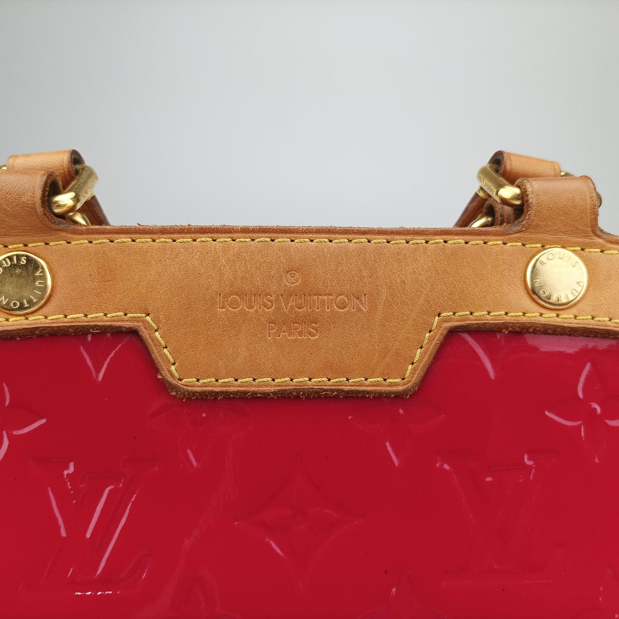 Pre-owned Louis Vuitton Brea MM ROSE INDIEN Vernis M91798 handbag | stylenewstar