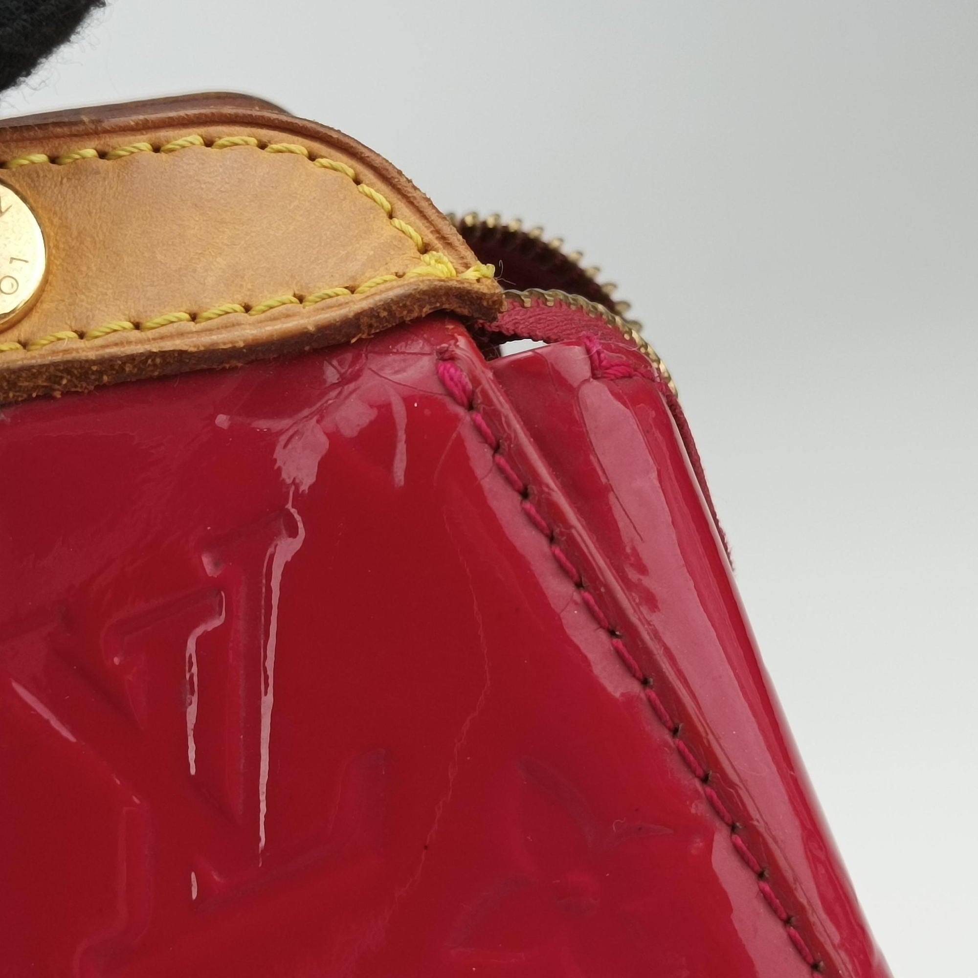 Pre-owned Louis Vuitton Brea MM ROSE INDIEN Vernis M91798 handbag | stylenewstar
