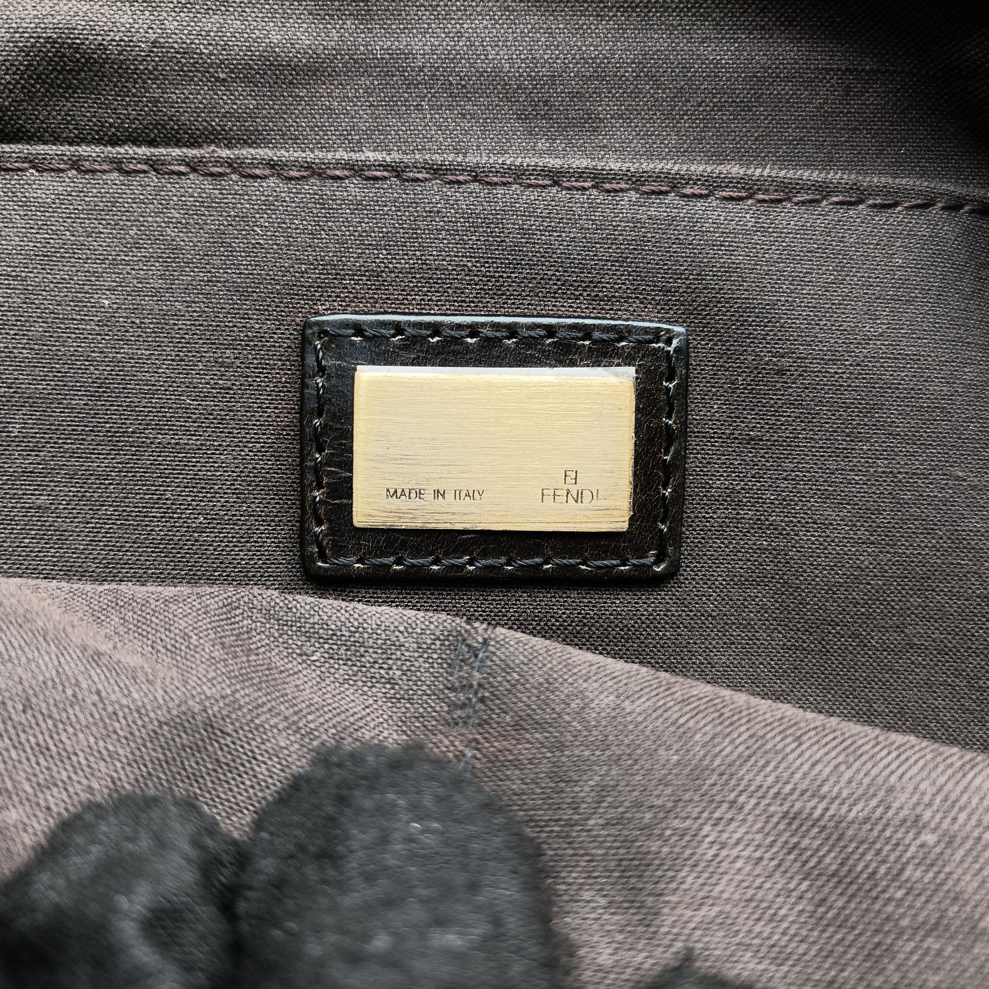 Secondhand Fendi B bag zucca Brown canvas×leather 8BR551 shoulderbag | stylenewstar