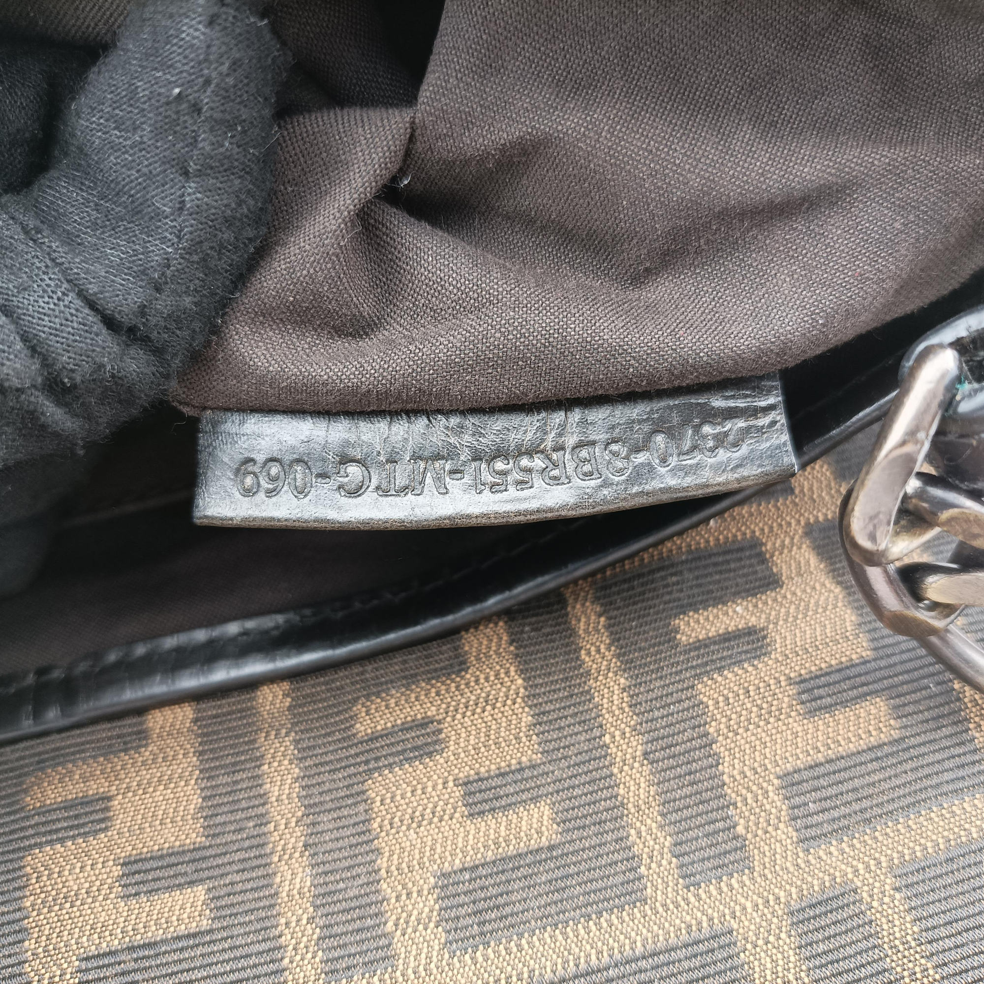 Secondhand Fendi B bag zucca Brown canvas×leather 8BR551 shoulderbag | stylenewstar