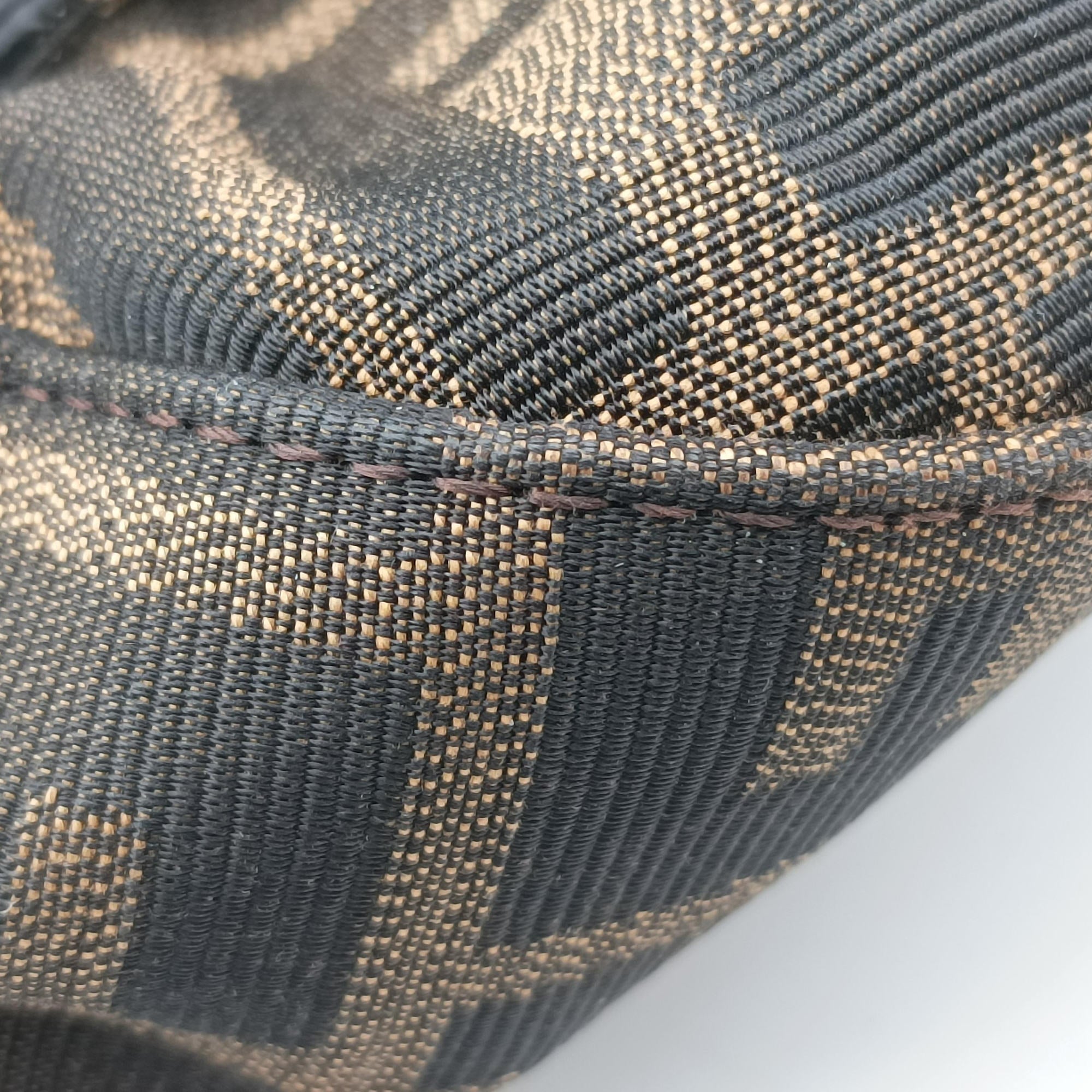 Secondhand Fendi B bag zucca Brown canvas×leather 8BR551 shoulderbag | stylenewstar