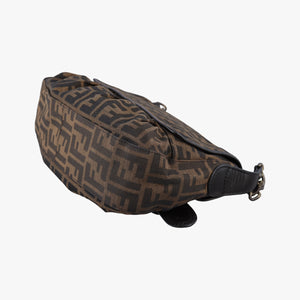 Secondhand Fendi B bag zucca Brown canvas×leather 8BR551 shoulderbag | stylenewstar
