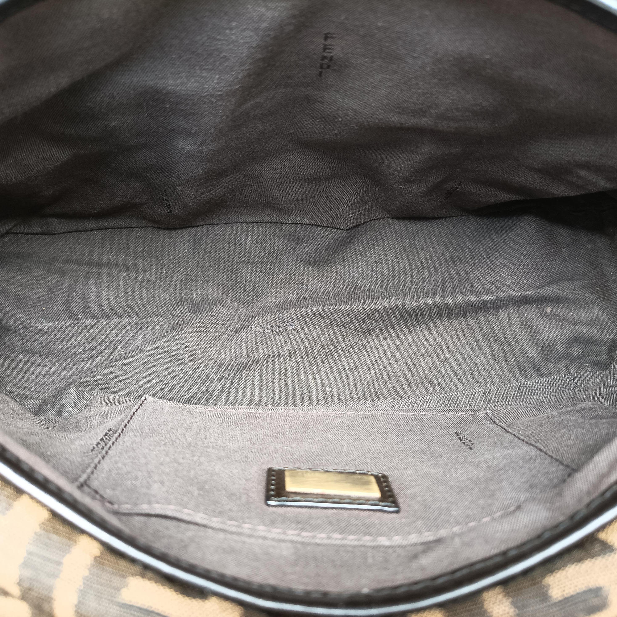 Secondhand Fendi B bag zucca Brown canvas×leather 8BR551 shoulderbag | stylenewstar