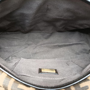Secondhand Fendi B bag zucca Brown canvas×leather 8BR551 shoulderbag | stylenewstar
