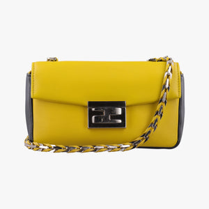 Secondhand Fendi Mini Be Baguette Yellow × Black Leather 8M0315 shoulderbag | stylenewstar