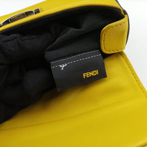 Secondhand Fendi Mini Be Baguette Yellow × Black Leather 8M0315 shoulderbag | stylenewstar
