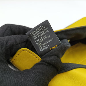 Secondhand Fendi Mini Be Baguette Yellow × Black Leather 8M0315 shoulderbag | stylenewstar