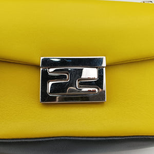 Secondhand Fendi Mini Be Baguette Yellow × Black Leather 8M0315 shoulderbag | stylenewstar