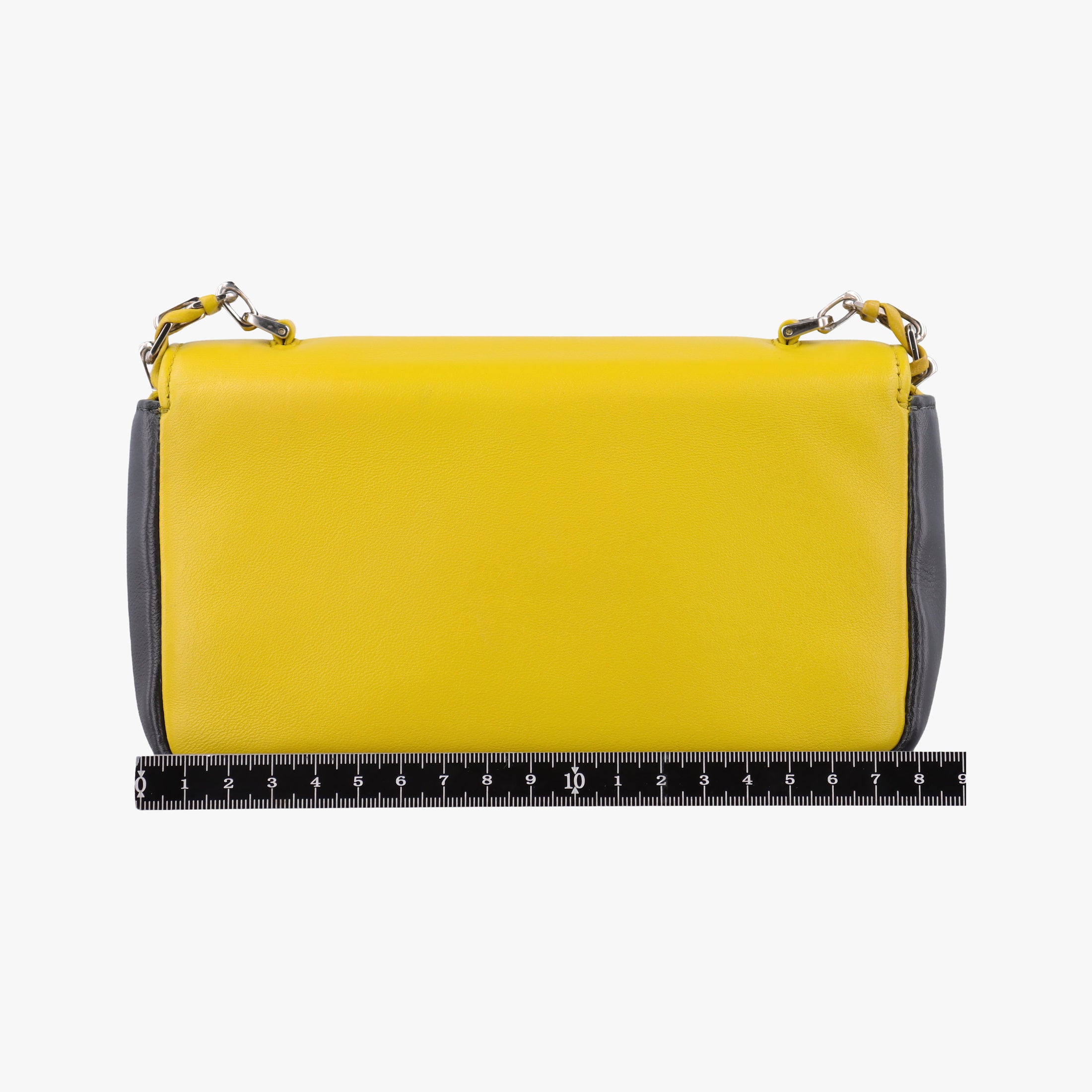 Secondhand Fendi Mini Be Baguette Yellow × Black Leather 8M0315 shoulderbag | stylenewstar