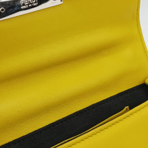 Secondhand Fendi Mini Be Baguette Yellow × Black Leather 8M0315 shoulderbag | stylenewstar