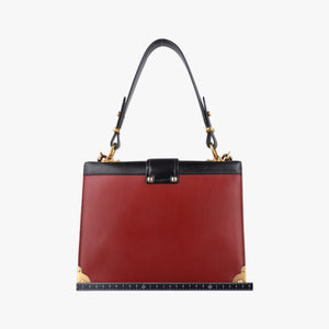 Secondhand Prada Animalier Cahier Lions Head Black×Red Leather 1BD089 shoulderbag | stylenewstar