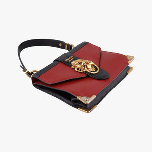 Secondhand Prada Animalier Cahier Lions Head Black×Red Leather 1BD089 shoulderbag | stylenewstar