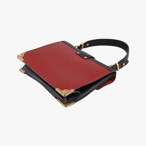 Secondhand Prada Animalier Cahier Lions Head Black×Red Leather 1BD089 shoulderbag | stylenewstar