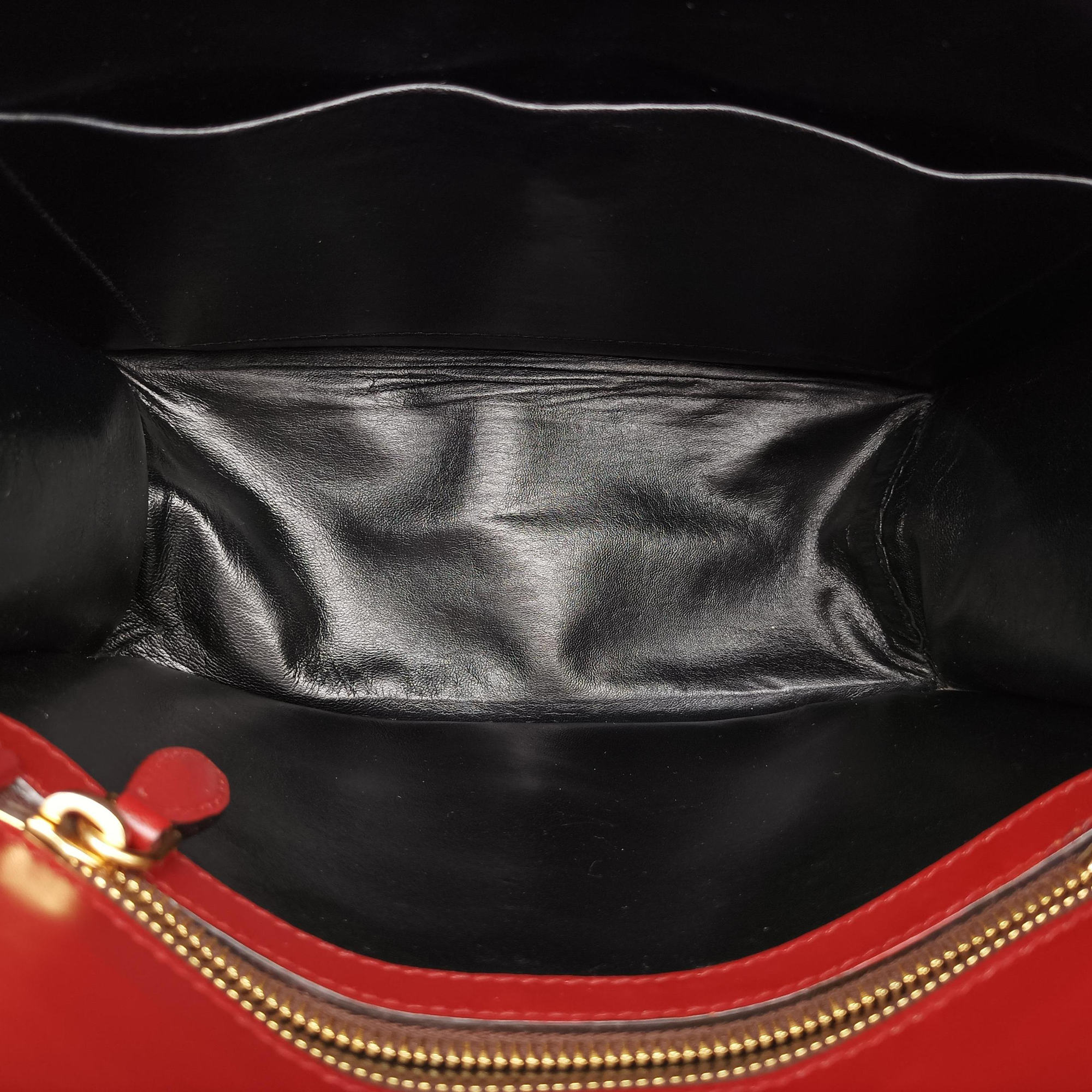 Secondhand Prada Animalier Cahier Lions Head Black×Red Leather 1BD089 shoulderbag | stylenewstar