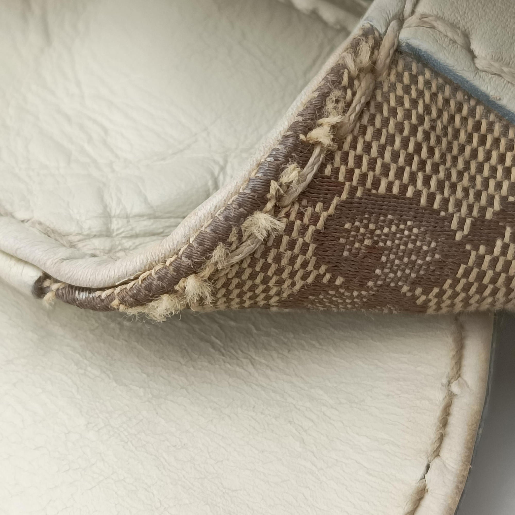 Vintage Gucci Dialux Queen Large White × Brown Leather×canvas 189883 handbag | stylenewstar