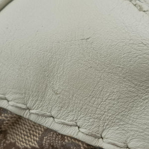 Vintage Gucci Dialux Queen Large White × Brown Leather×canvas 189883 handbag | stylenewstar