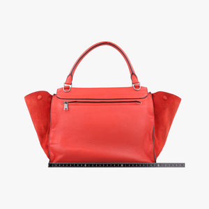 Secondhand Celine Trapeze Orange Suede×leather  shoulderbag | stylenewstar