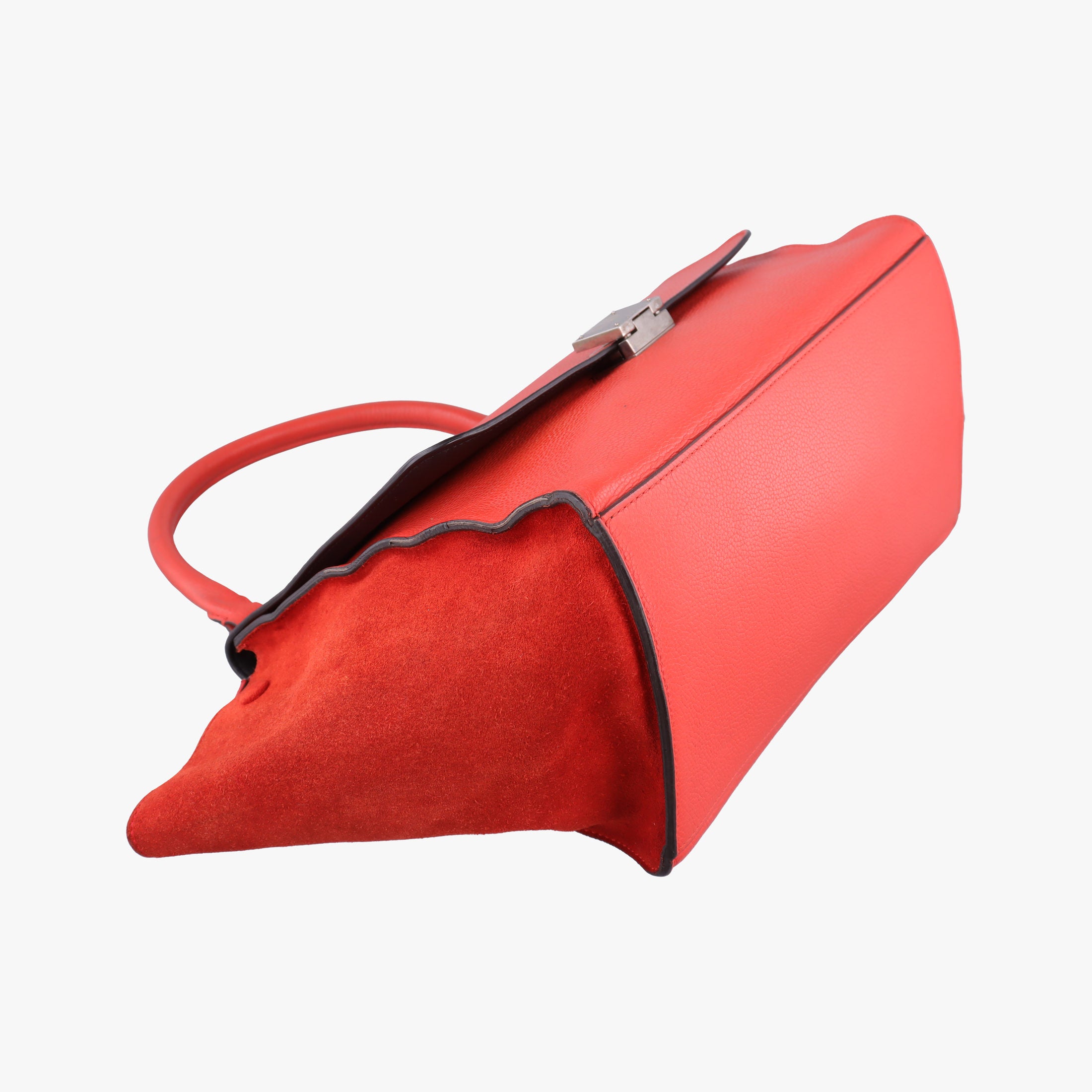 Secondhand Celine Trapeze Orange Suede×leather  shoulderbag | stylenewstar