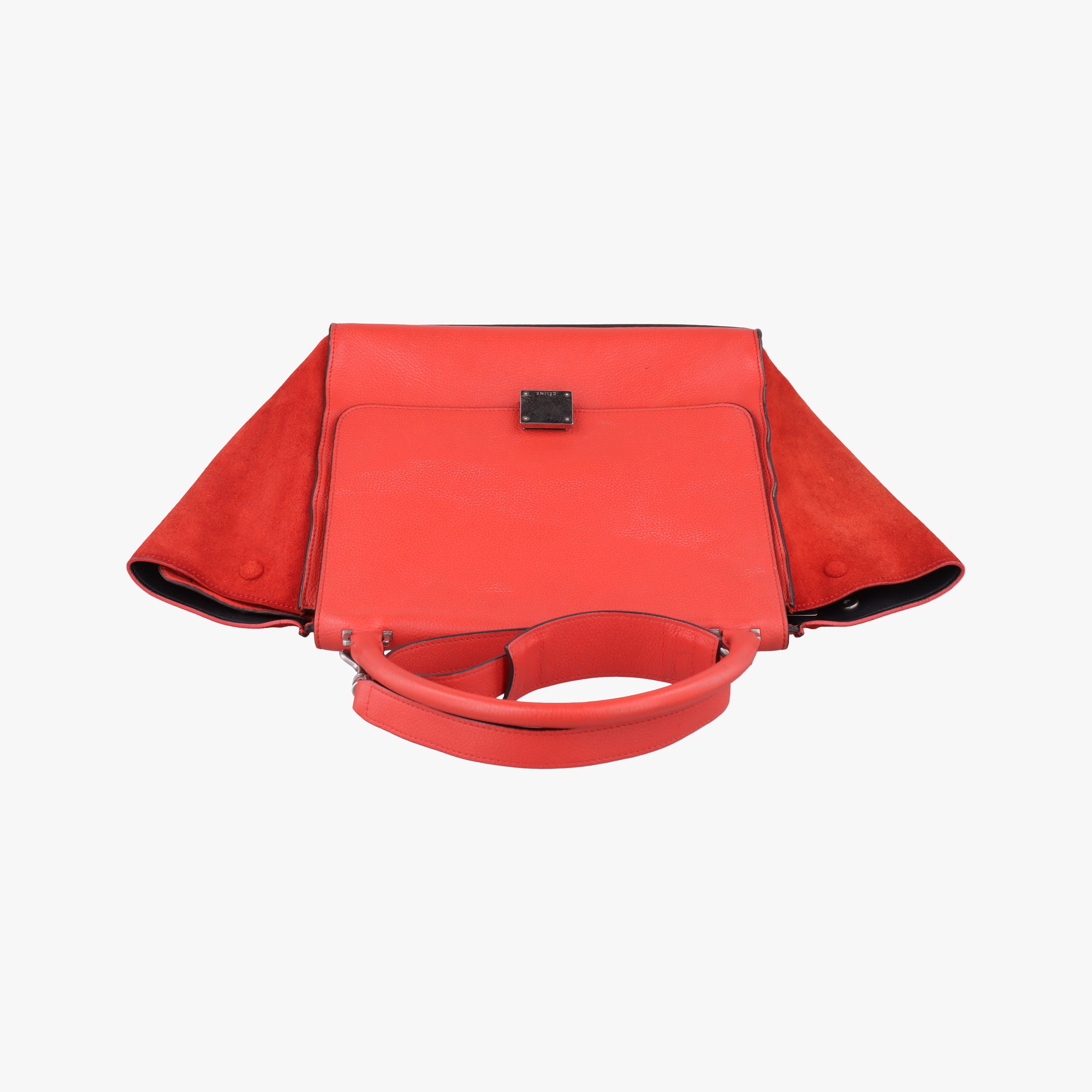 Secondhand Celine Trapeze Orange Suede×leather  shoulderbag | stylenewstar