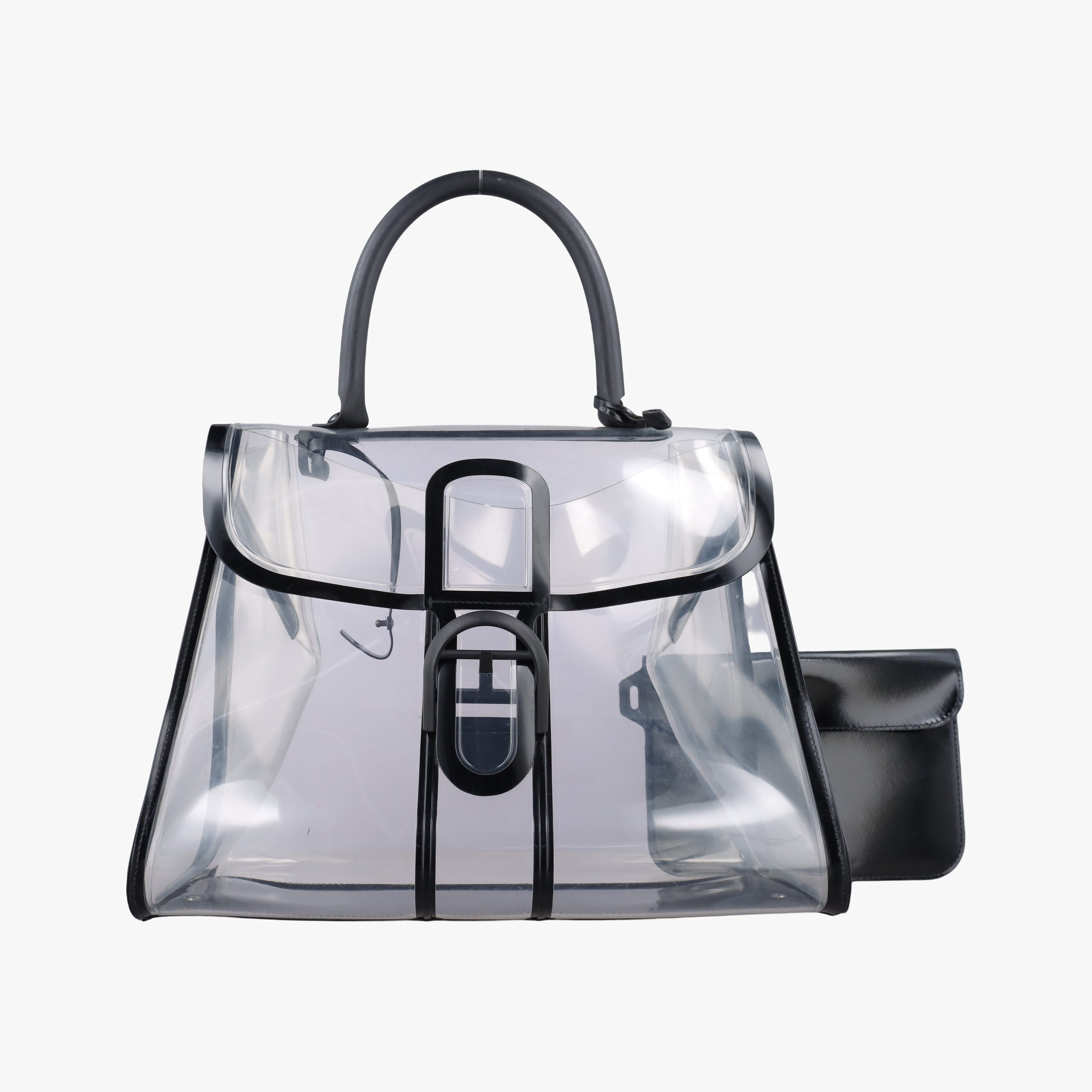 Secondhand Delvaux Brillant X-RAY Limited Edition Clear × Black Transparent PVC  handbag | stylenewstar