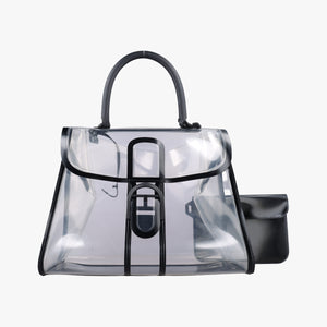 Secondhand Delvaux Brillant X-RAY Limited Edition Clear × Black Transparent PVC  handbag | stylenewstar