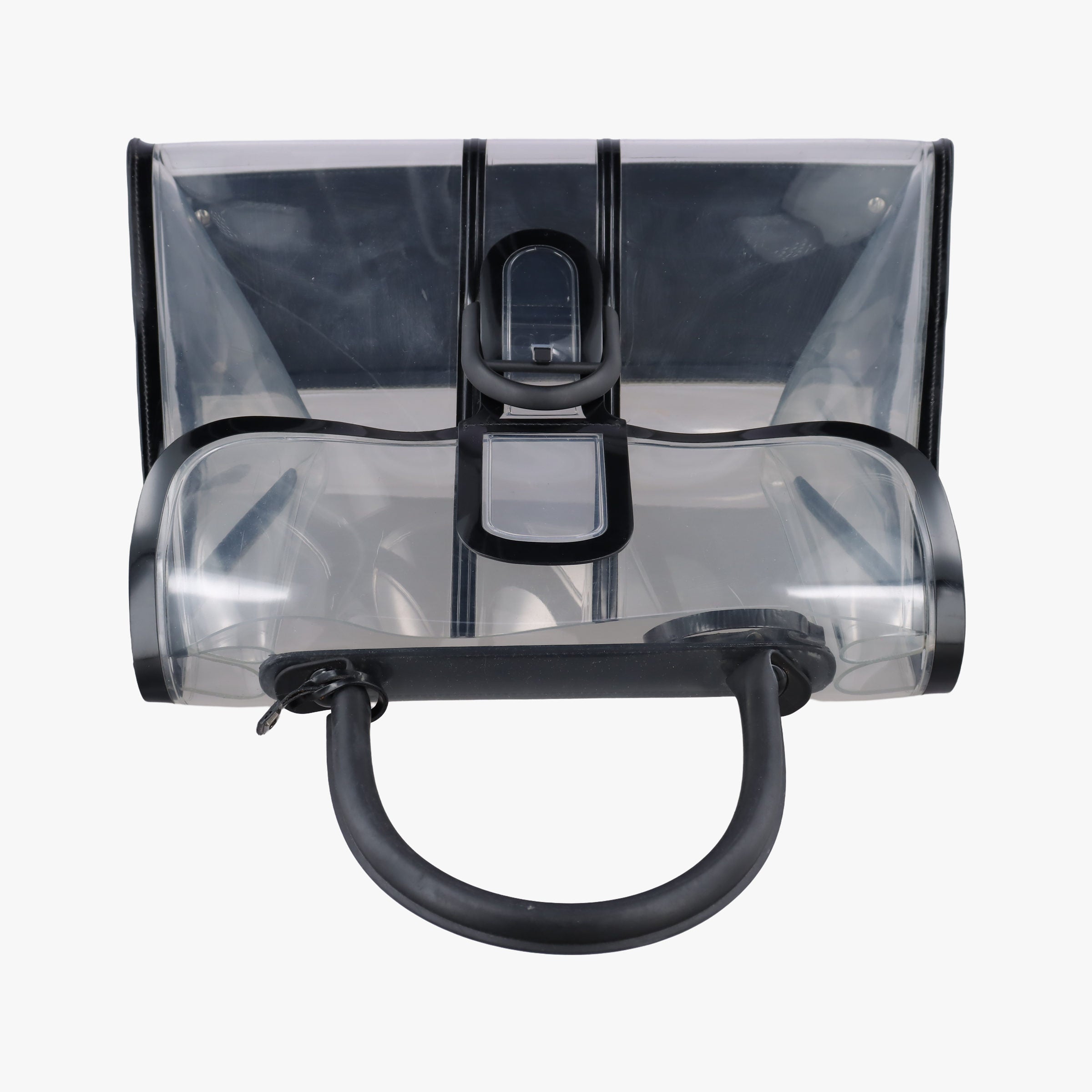 Secondhand Delvaux Brillant X-RAY Limited Edition Clear × Black Transparent PVC  handbag | stylenewstar