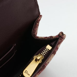 Pre-owned Christian Dior Saddle Red Jacquard  bum bag/waist bag | stylenewstar
