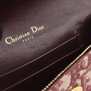 Pre-owned Christian Dior Saddle Red Jacquard  bum bag/waist bag | stylenewstar