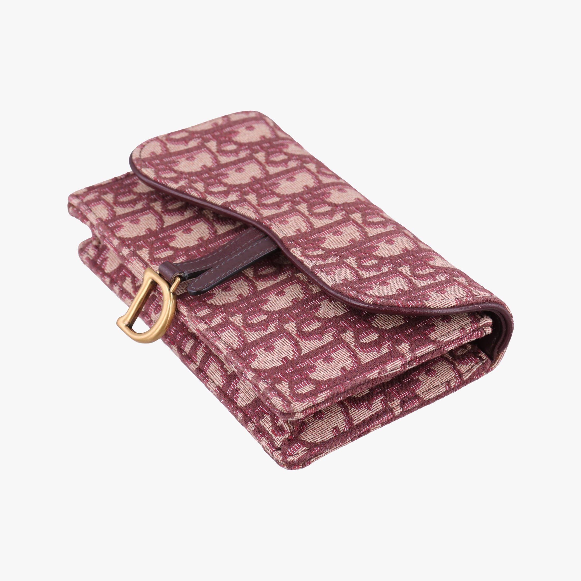 Pre-owned Christian Dior Saddle Red Jacquard  bum bag/waist bag | stylenewstar