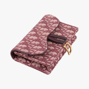 Pre-owned Christian Dior Saddle Red Jacquard  bum bag/waist bag | stylenewstar