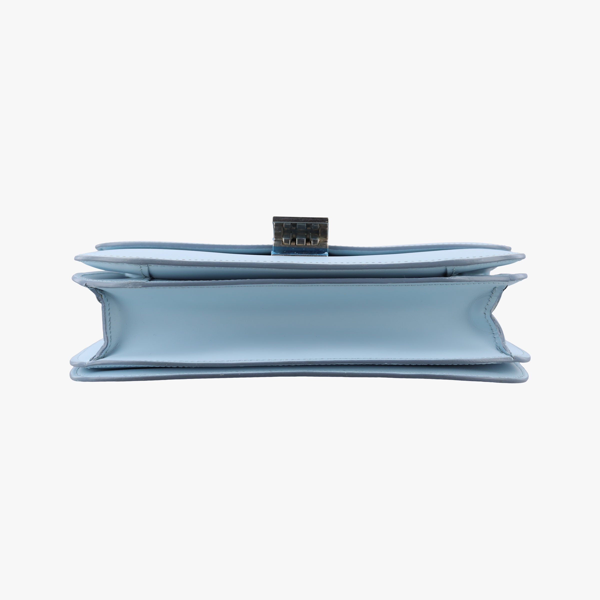 Pre-owned Celine Classic Box Blue Leather  shoulderbag | stylenewstar