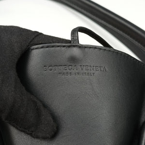 Pre-owned Bottega Veneta basket Black Leather  shoulderbag | stylenewstar
