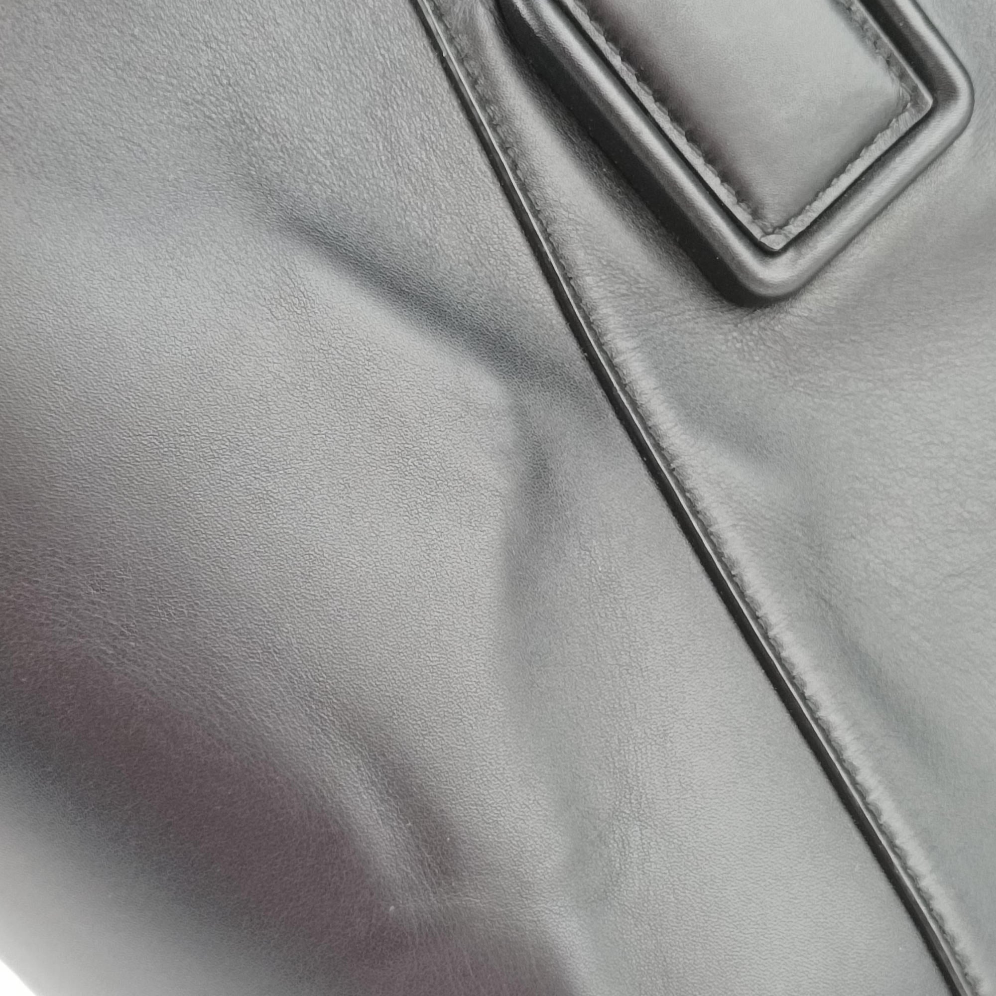 Pre-owned Bottega Veneta basket Black Leather  shoulderbag | stylenewstar