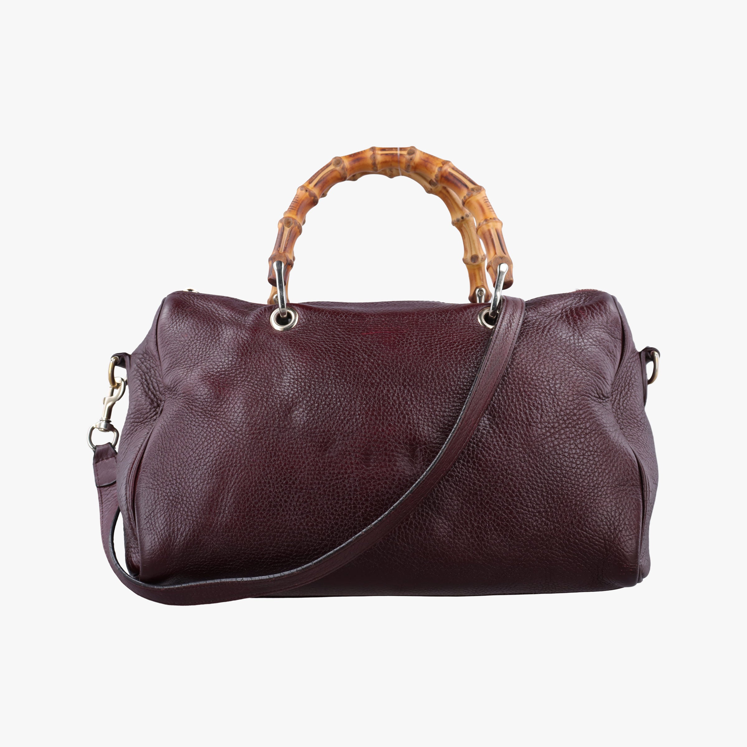 Pre-owned Gucci bamboo shopper Purple Leather 353124 shoulderbag | stylenewstar