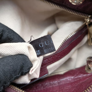 Pre-owned Gucci bamboo shopper Purple Leather 353124 shoulderbag | stylenewstar
