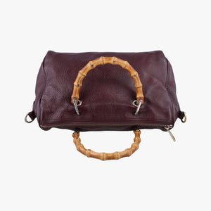 Pre-owned Gucci bamboo shopper Purple Leather 353124 shoulderbag | stylenewstar