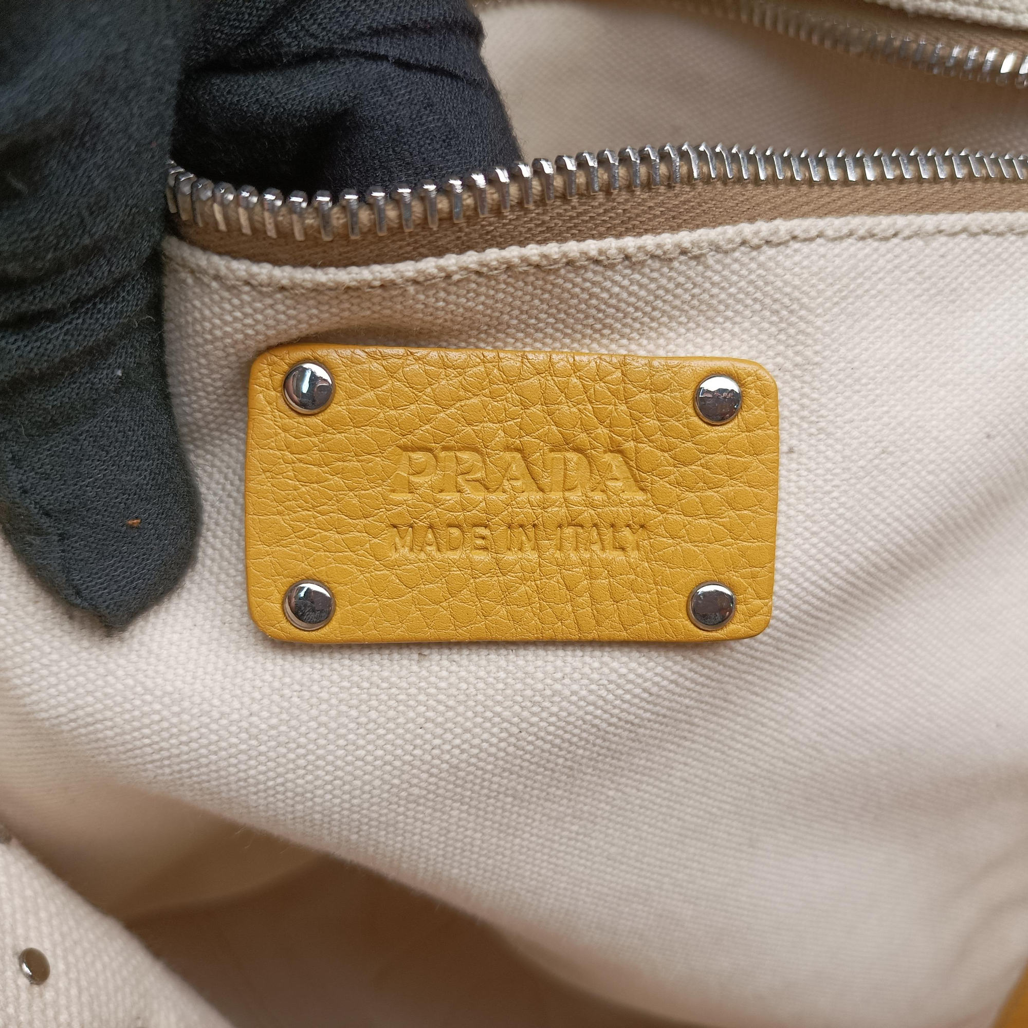 Vintage Prada Tote bag Beige x Yellowe x multi Canvas x Leather  handbag | stylenewstar