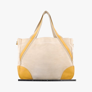 Vintage Prada Tote bag Beige x Yellowe x multi Canvas x Leather  handbag | stylenewstar