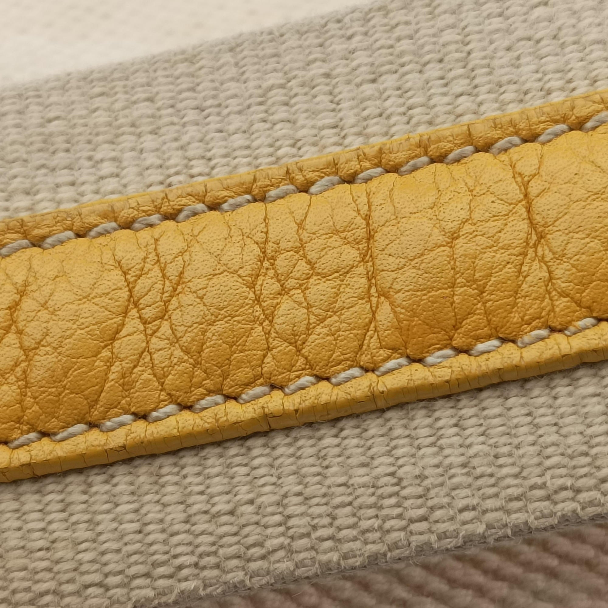 Vintage Prada Tote bag Beige x Yellowe x multi Canvas x Leather  handbag | stylenewstar