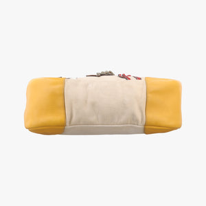 Vintage Prada Tote bag Beige x Yellowe x multi Canvas x Leather  handbag | stylenewstar