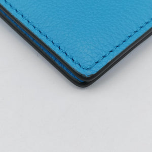 Pre-owned VERSACE Medusa phone bag Blue Leather  shoulderbag | stylenewstar