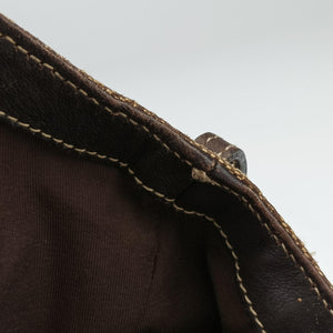 Pre-owned Gucci Abbey D-ring Hobo Beige x Brown Canvas x Leather 190525 handbag | stylenewstar