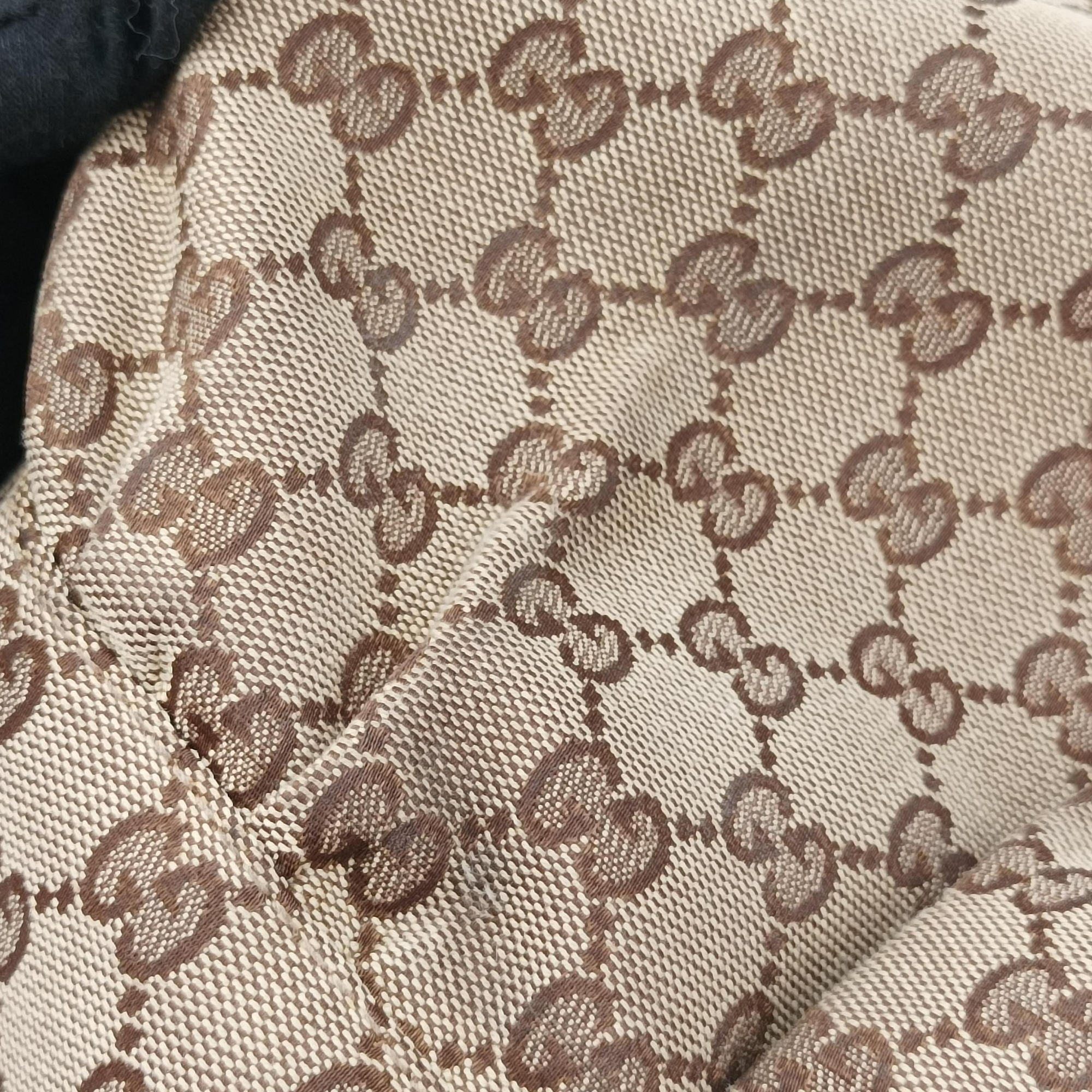 Pre-owned Gucci Abbey D-ring Hobo Beige x Brown Canvas x Leather 190525 handbag | stylenewstar