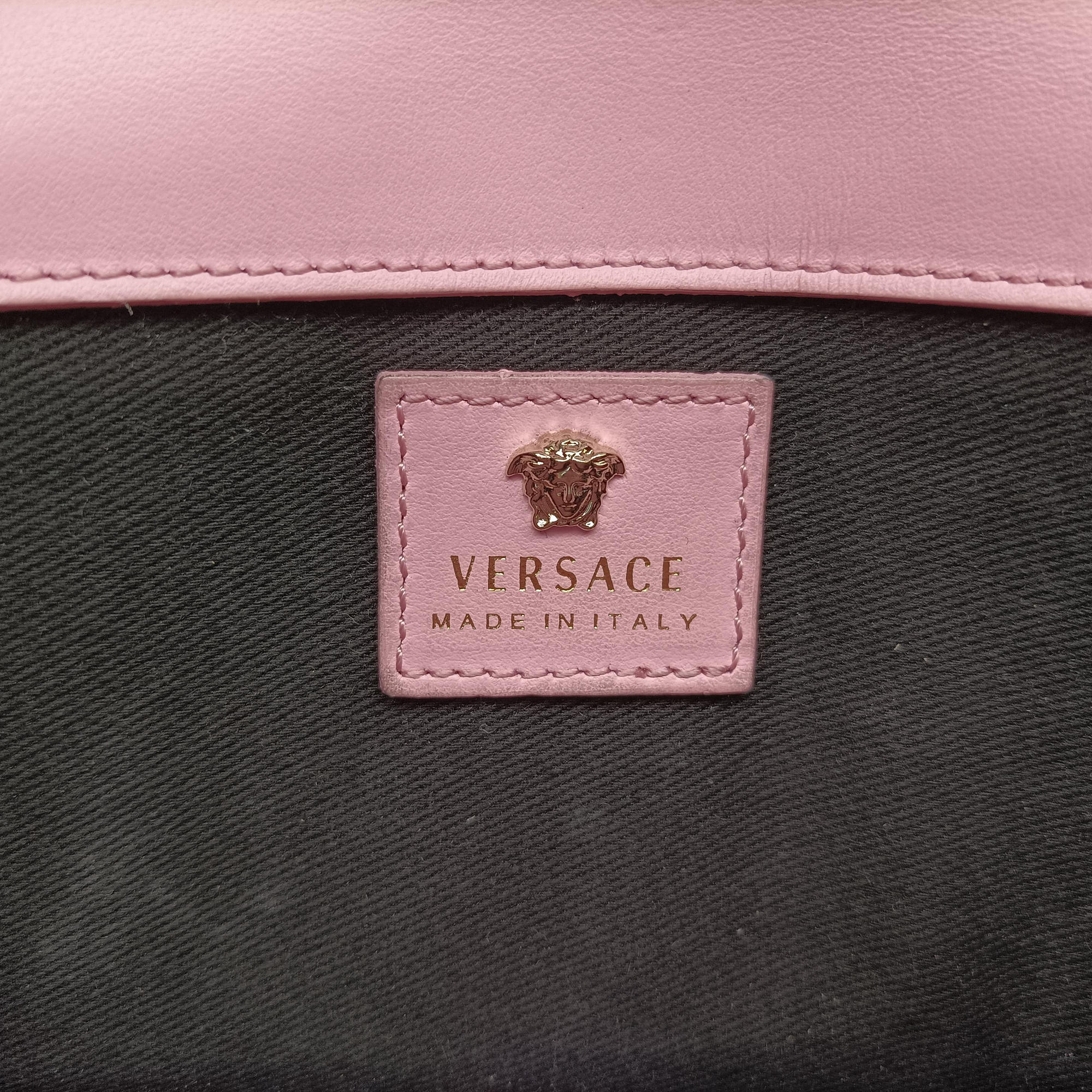 Vintage VERSACE medusa Pink Suede x Leather  shoulderbag | stylenewstar