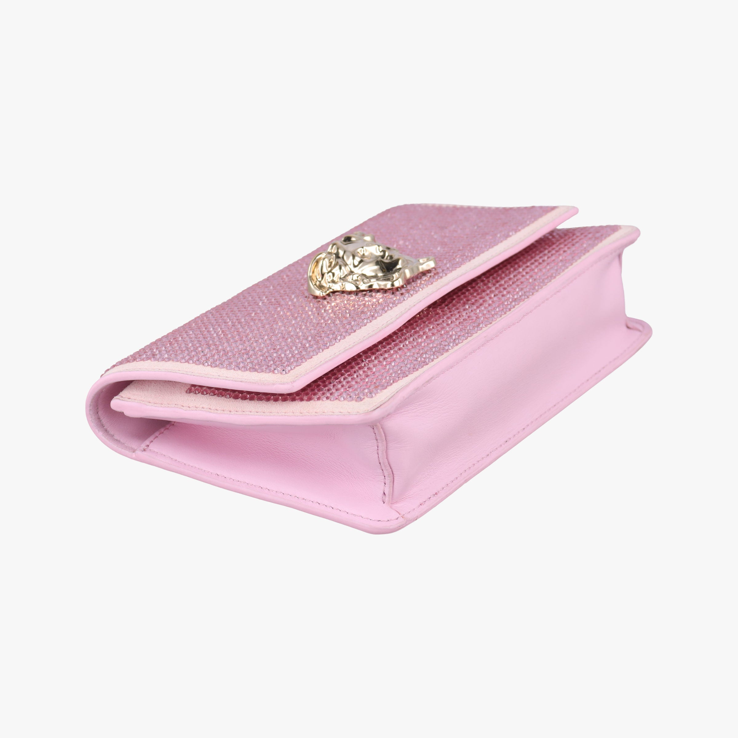 Vintage VERSACE medusa Pink Suede x Leather  shoulderbag | stylenewstar
