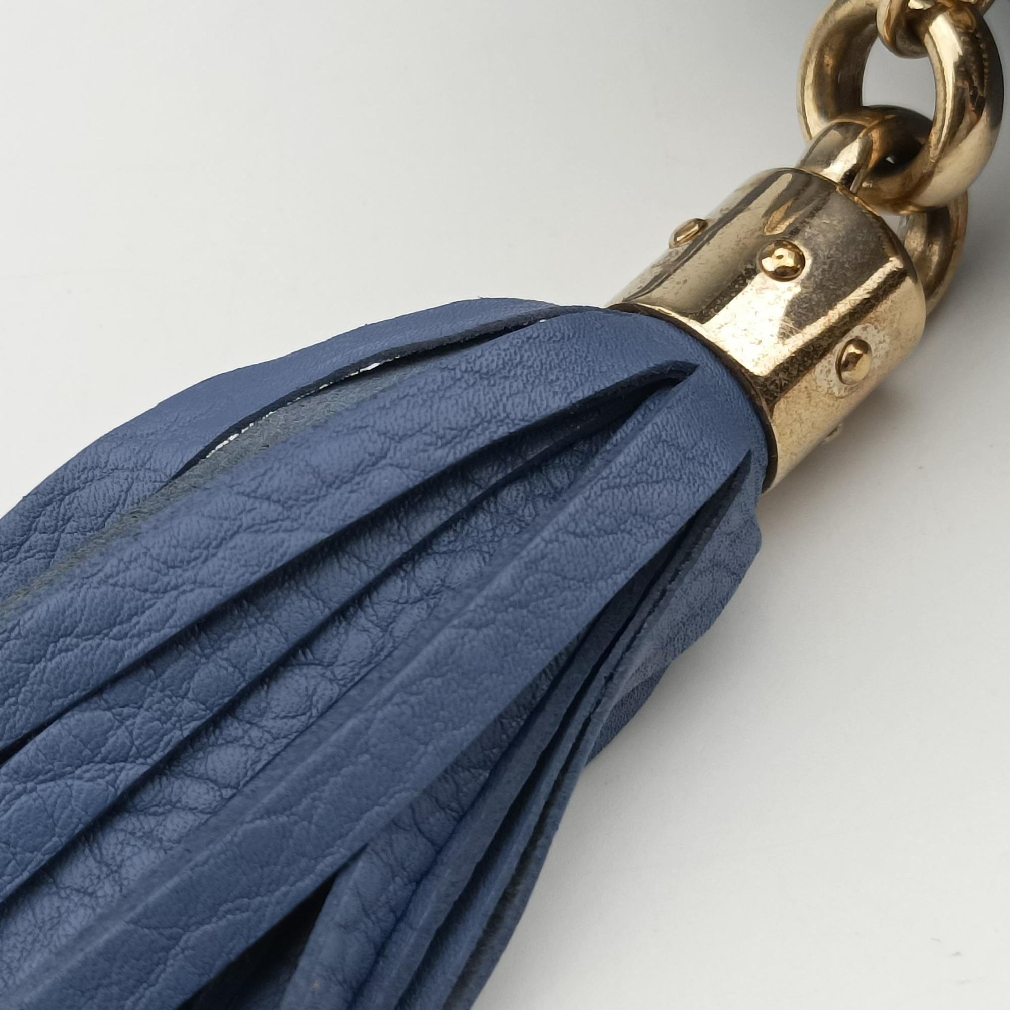 Pre-owned Gucci Soho Blue Leather 308364 shoulderbag | stylenewstar
