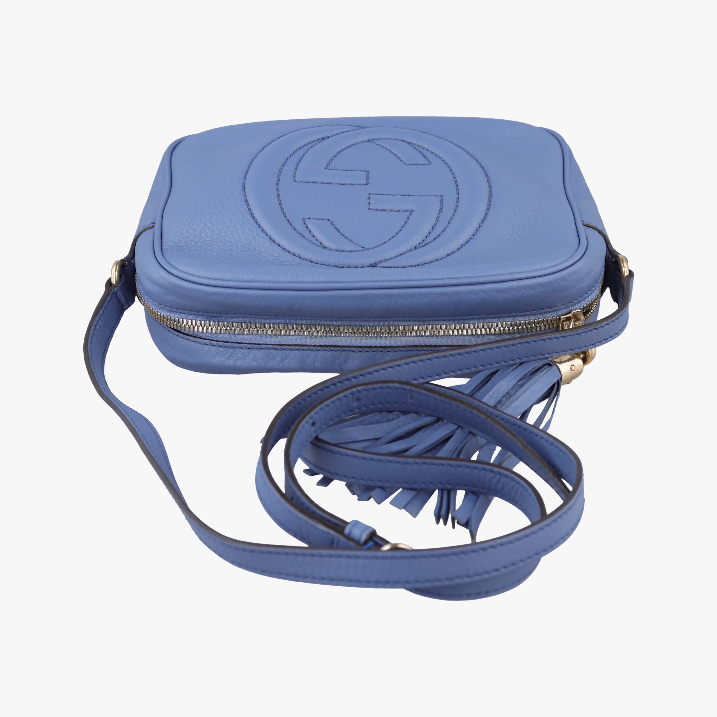 Pre-owned Gucci Soho Blue Leather 308364 shoulderbag | stylenewstar