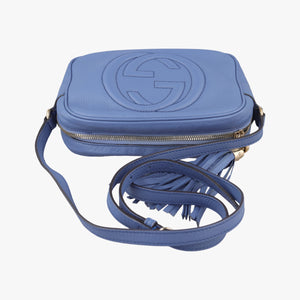 Pre-owned Gucci Soho Blue Leather 308364 shoulderbag | stylenewstar