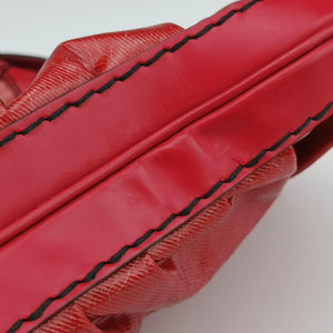 Pre-owned Gucci Queen Red Leather × Coated Canvas 189885 shoulderbag | stylenewstar