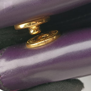 Pre-owned Prada Parabole Tote Purple patent  handbag | stylenewstar